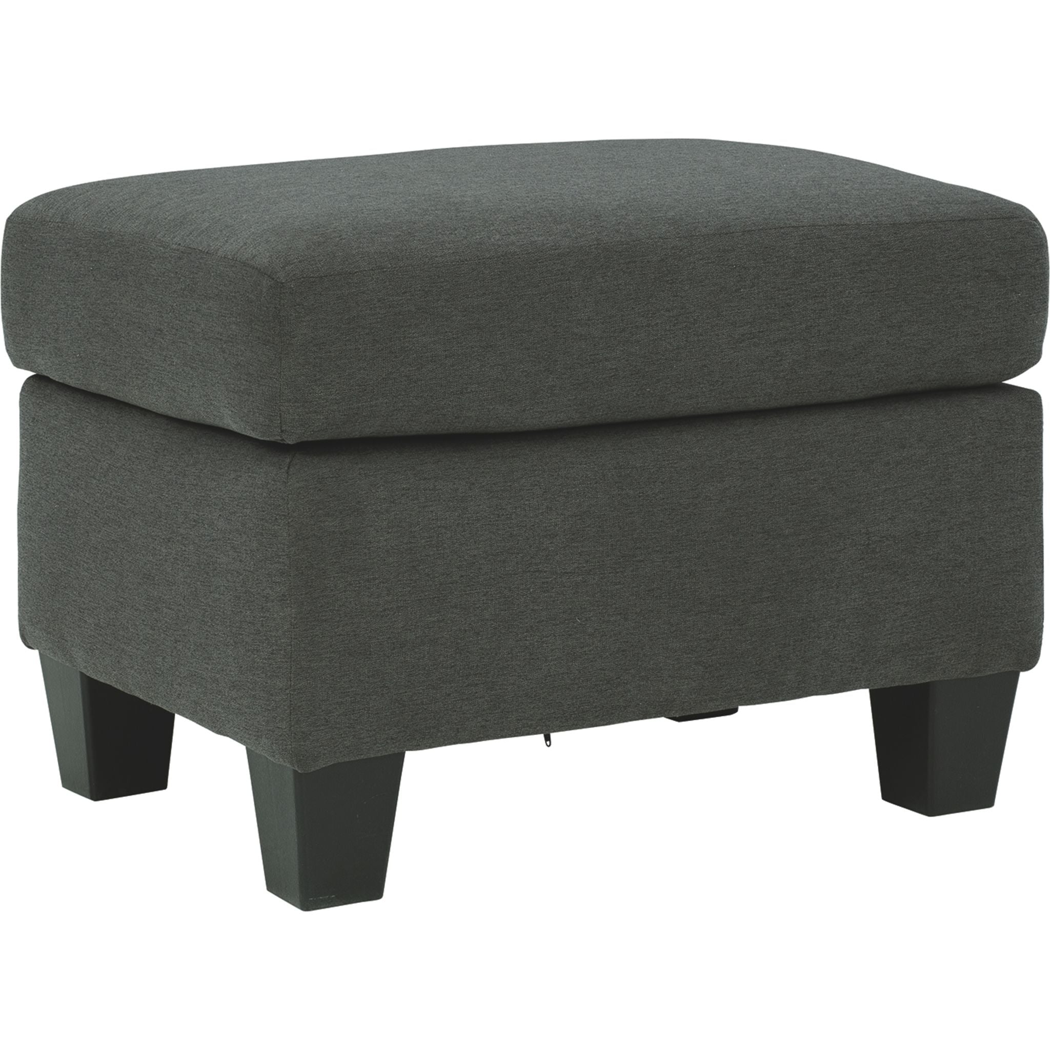 Bayonne Charcoal Ottoman with Storage - Modern Living Room Footrest, Extra Seating & Storage Bench for Home, Office, or Bedroom