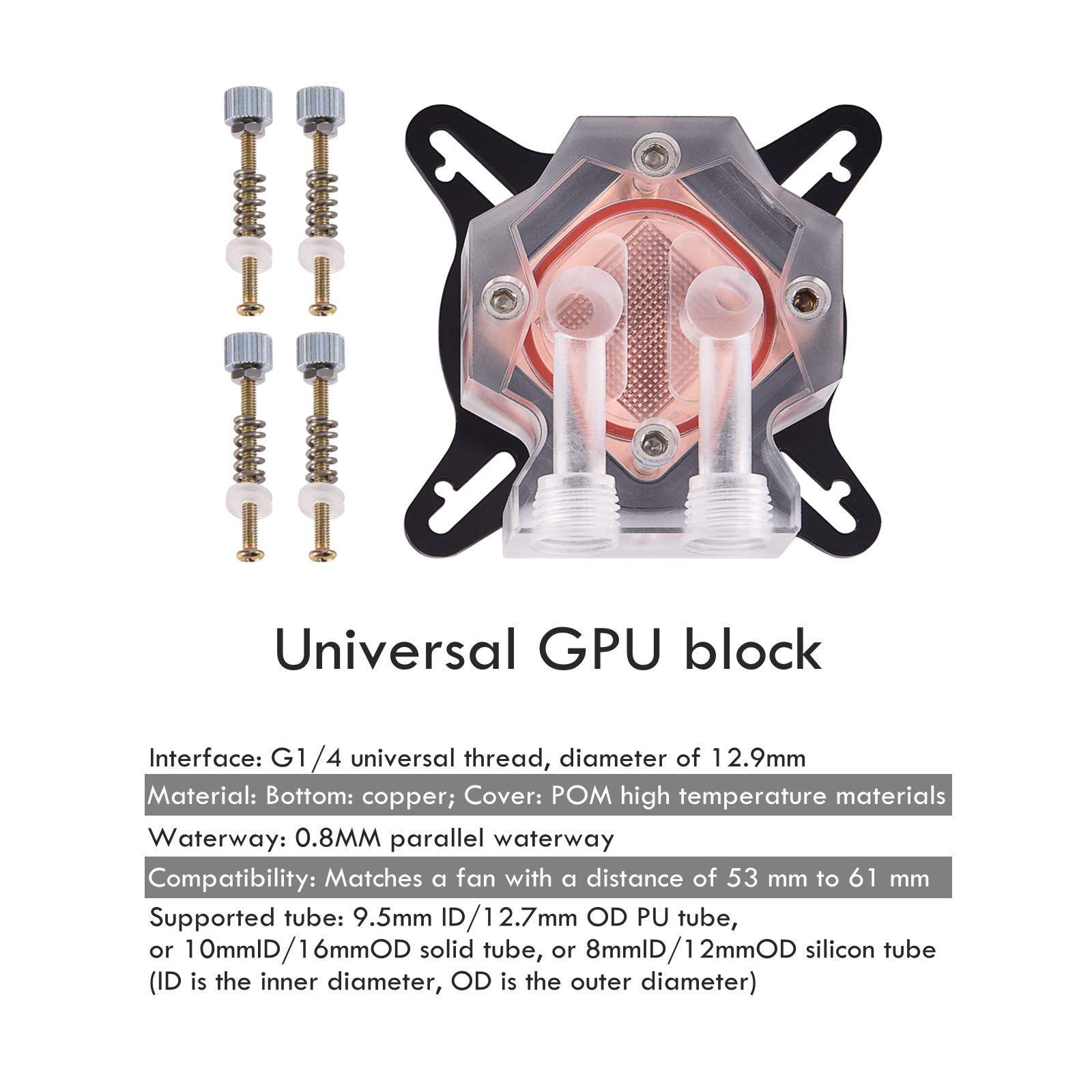 EBTOOLS 240mm Water Cooling Kit - DIY Liquid CPU Cooler with Heat Sink, GPU Block, Pump Reservoir & LED Fan - PC Water Cooling System for Gaming & Overclocking - Perfect for High-Performance Computers & Workstations