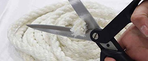 Ascend Tools 11-Inch Carbon Steel Shears - Heavy Duty Scissors for Cutting Kevlar, Dyneema, Vectran & Composite Materials - Perfect for Marine, Aerospace & Industrial Applications