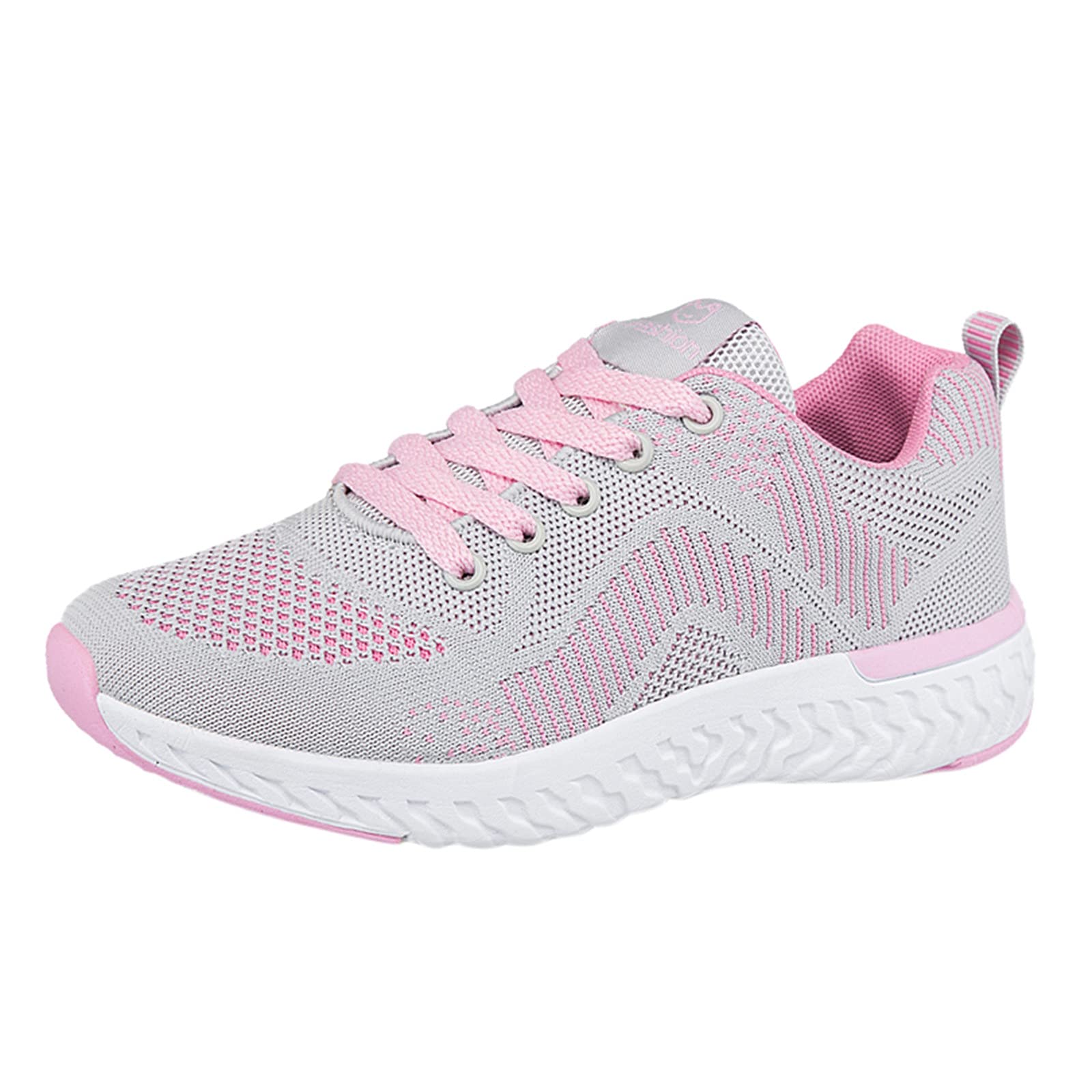Eduavar Girls Sneakers for Women - Lightweight Slip On Walking Shoes, Retro Athletic Flats in Pink | Perfect for School, Gym & Casual Wear