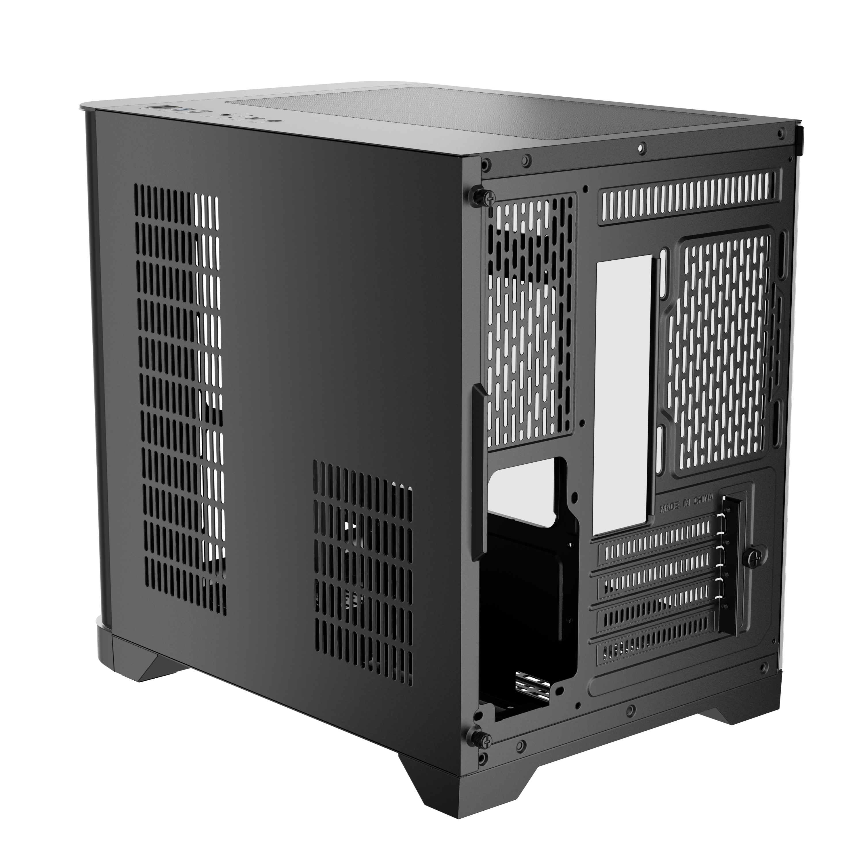 1st Player UV5 M ATX ITX PC Gaming Case - Compact Black Computer Case for High-Performance Gaming Rigs, Perfect for Small Form Factor Builds and Home Office Setups
