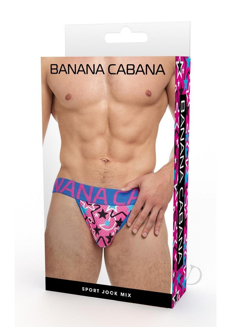 Banana Cabana Jock Strap - Comfortable & Breathable Underwear for Men - Size L/XL - Vibrant Purple - Perfect for Sports, Gym & Active Lifestyle