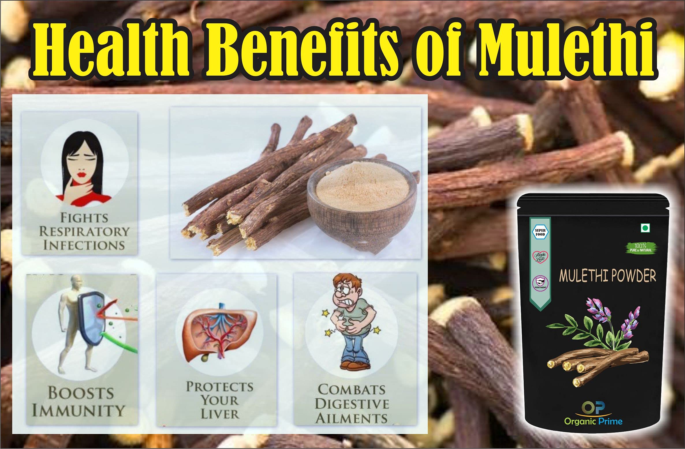 Organic Mulethi Powder for Skin & Hair Care - Whitening & Glow | 200g