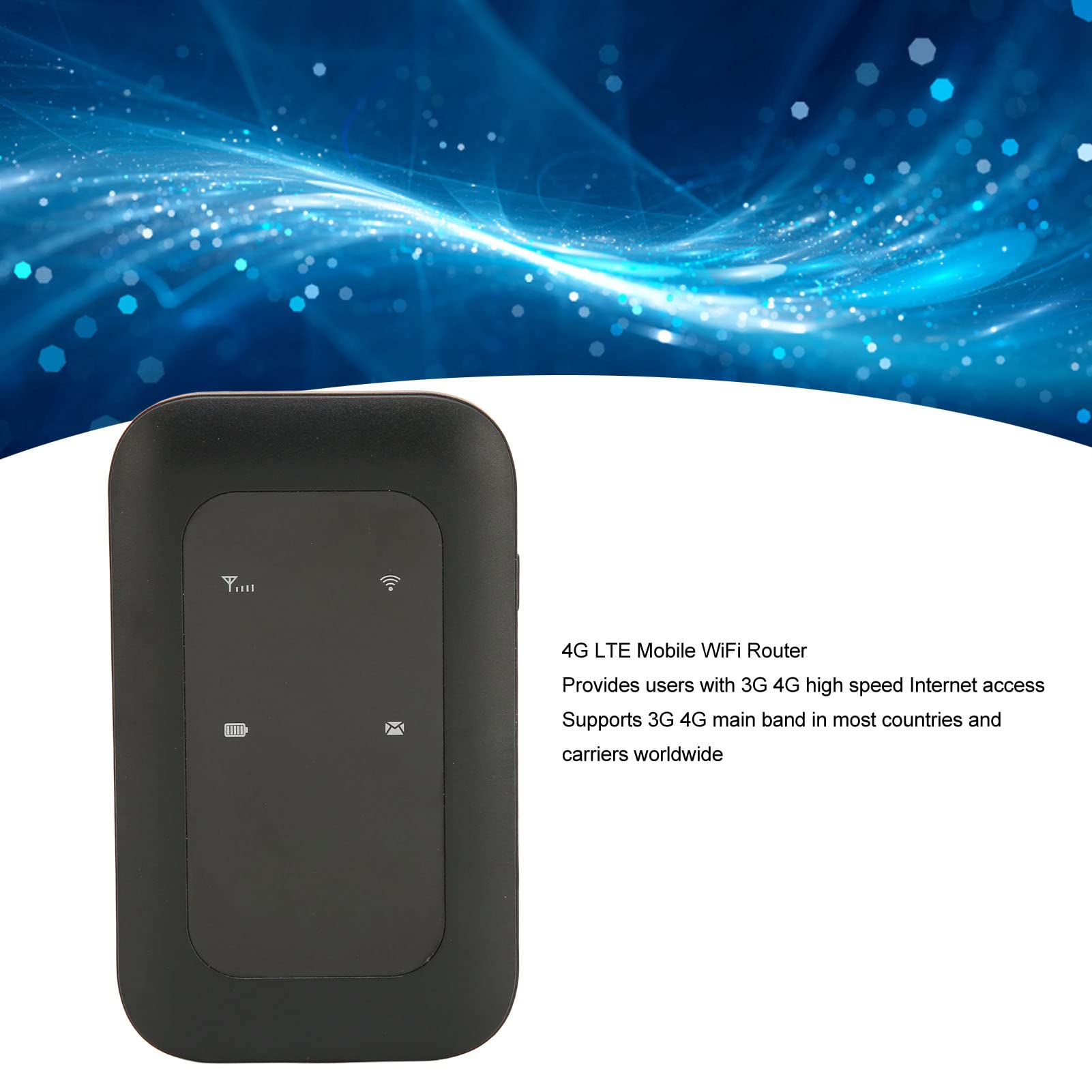 Portable 4G LTE Mobile WiFi Hotspot with SIM Slot - High Speed Pocket WiFi Modem for Travel, Car & Outdoor Use - Supports 10 Devices, 2100mAh Battery - Perfect for Road Trips, Business Travel & Remote Work