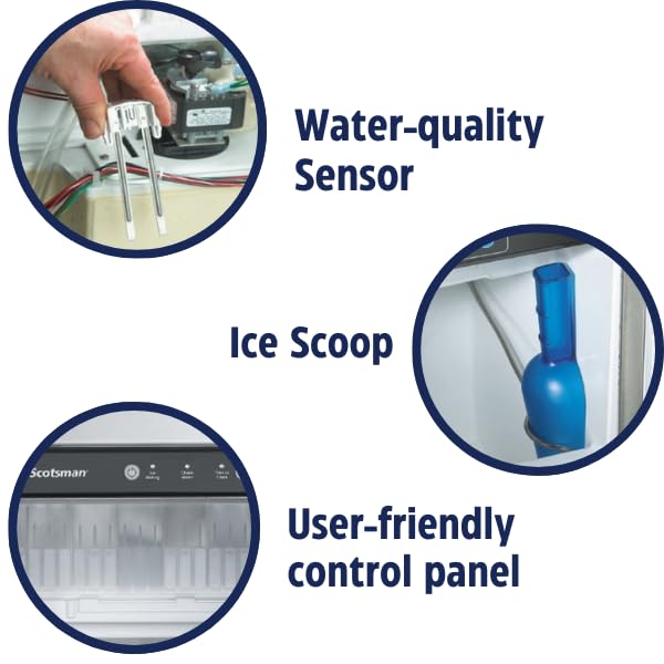 Scotsman Commercial Undercounter Gourmet Cube Ice Maker - Perfect for Restaurants, Bars, and Home Kitchens