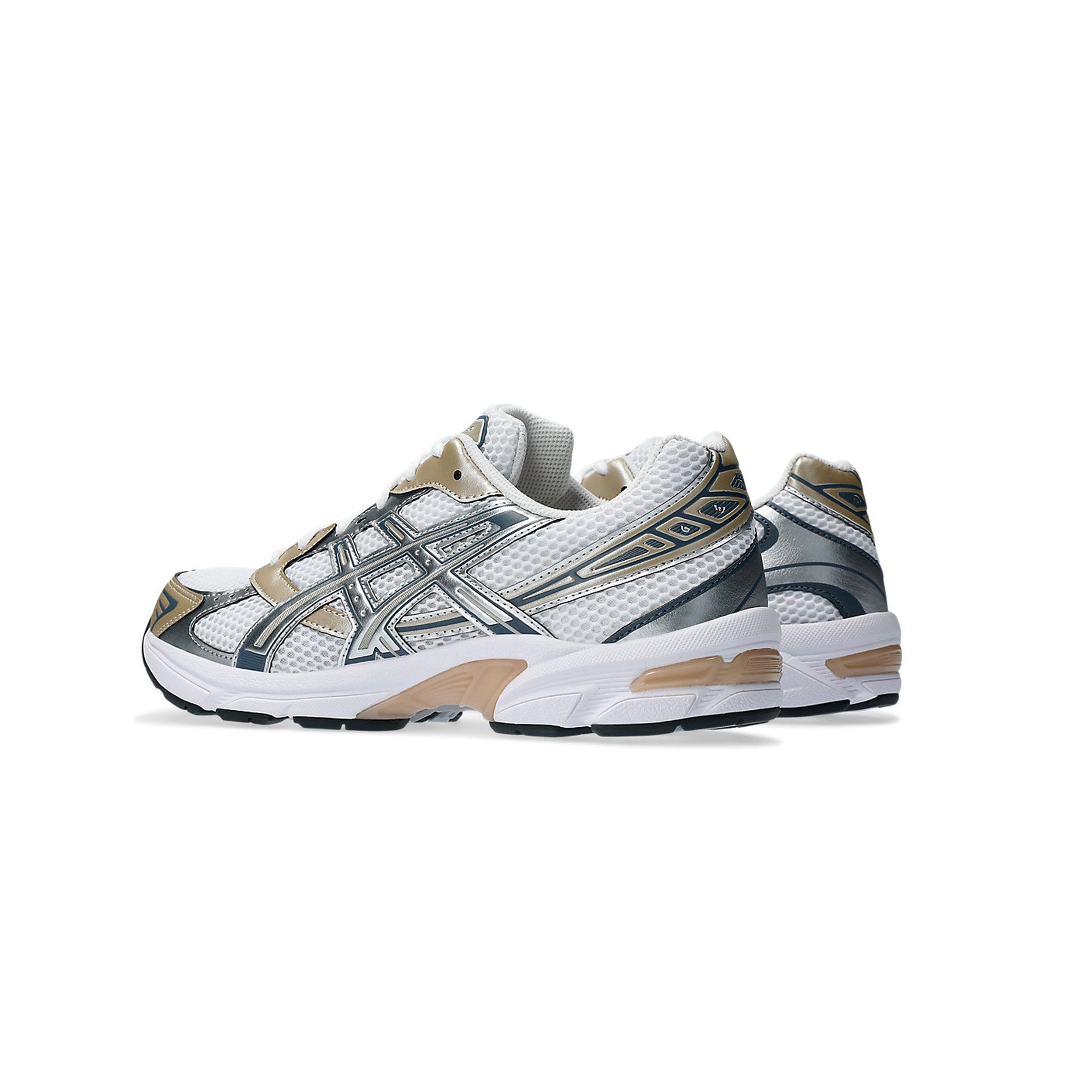 ASICS GEL 1130 Running Shoes for Men & Women - White/Wood Crepe - Lightweight Cushioned Sneakers for Jogging, Gym Workouts & Casual Wear