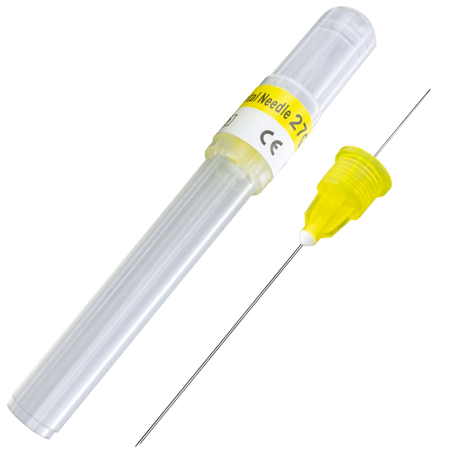 200PCs Dental Grade Plastic Hub Needles 27G Long by JEVOLVE | Disposable Self-Threading Blunt Tip Needles for Dental Procedures, Oral Anesthesia & Medical Use