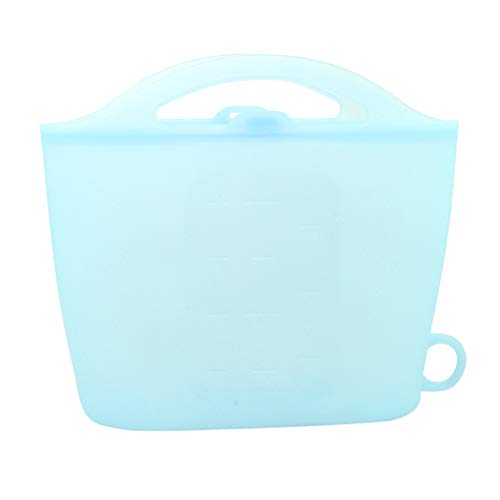 Hemoton 1000ml Reusable Silicone Food Storage Bags - Airtight Leakproof Fresh-Keeping Bags for Fruits, Vegetables, Meal Prep & Snacks (Green, 1-Pack) - Perfect for Kitchen Organization, Picnics & Lunch Boxes