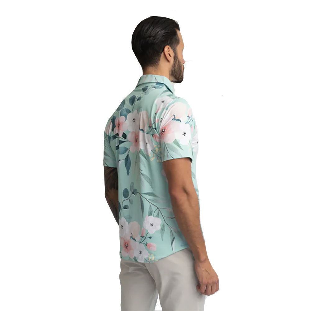 Easy Eagle Floral La Tour Men's Golf Polo Shirt - Breathable & Stylish for Golf, Casual Wear & Outdoor Activities