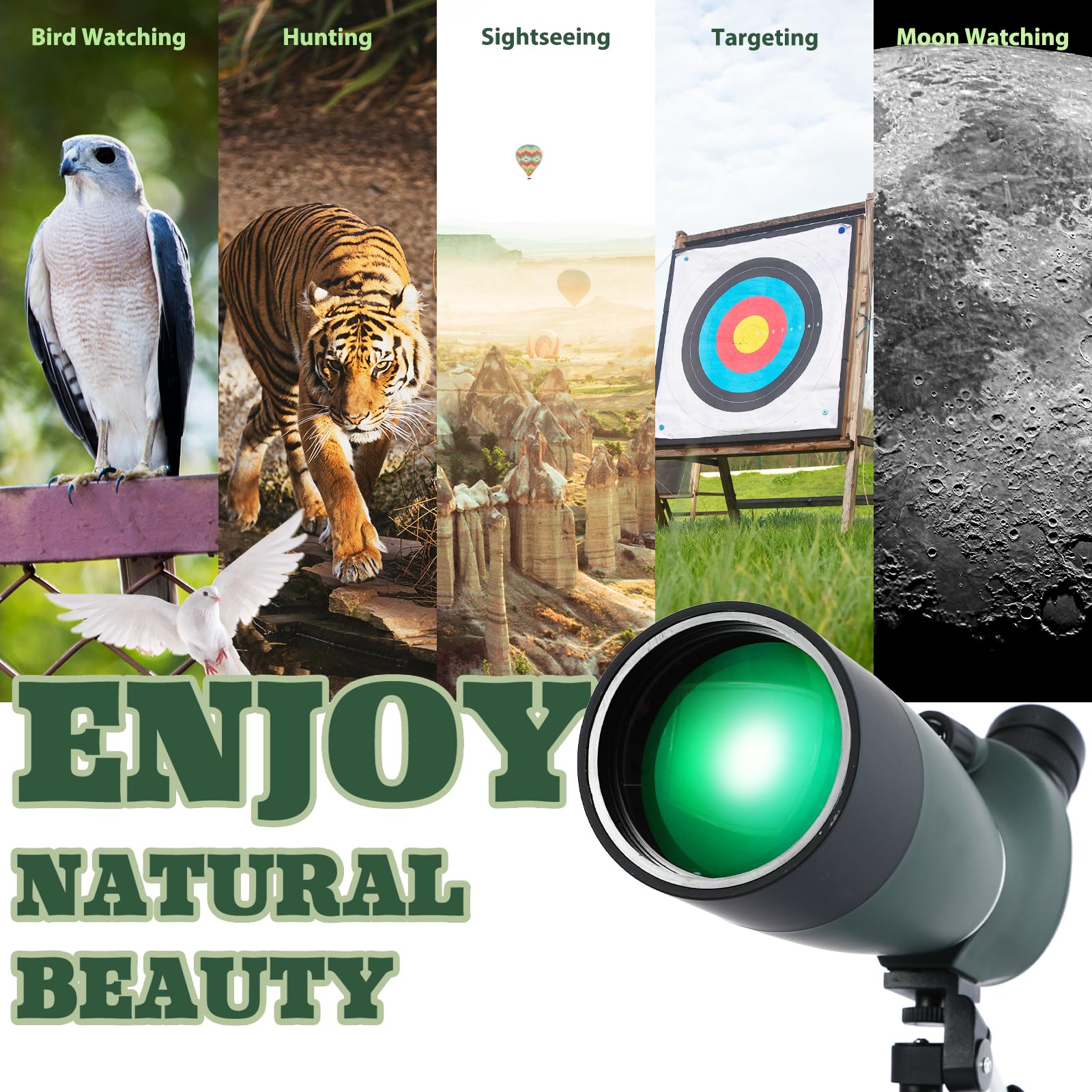 25-75x70mm HD Spotting Scope with Tripod & Phone Adapter - BAK4 Prism FMC Zoom Waterproof Telescope for Hunting, Birdwatching, Target Shooting - Perfect for Outdoor Adventures, Wildlife Observation & Travel Sightseeing