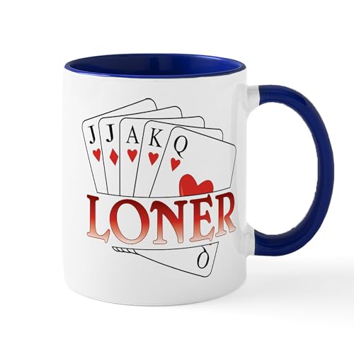 White/Navy Inside - Euchre Loner Mug