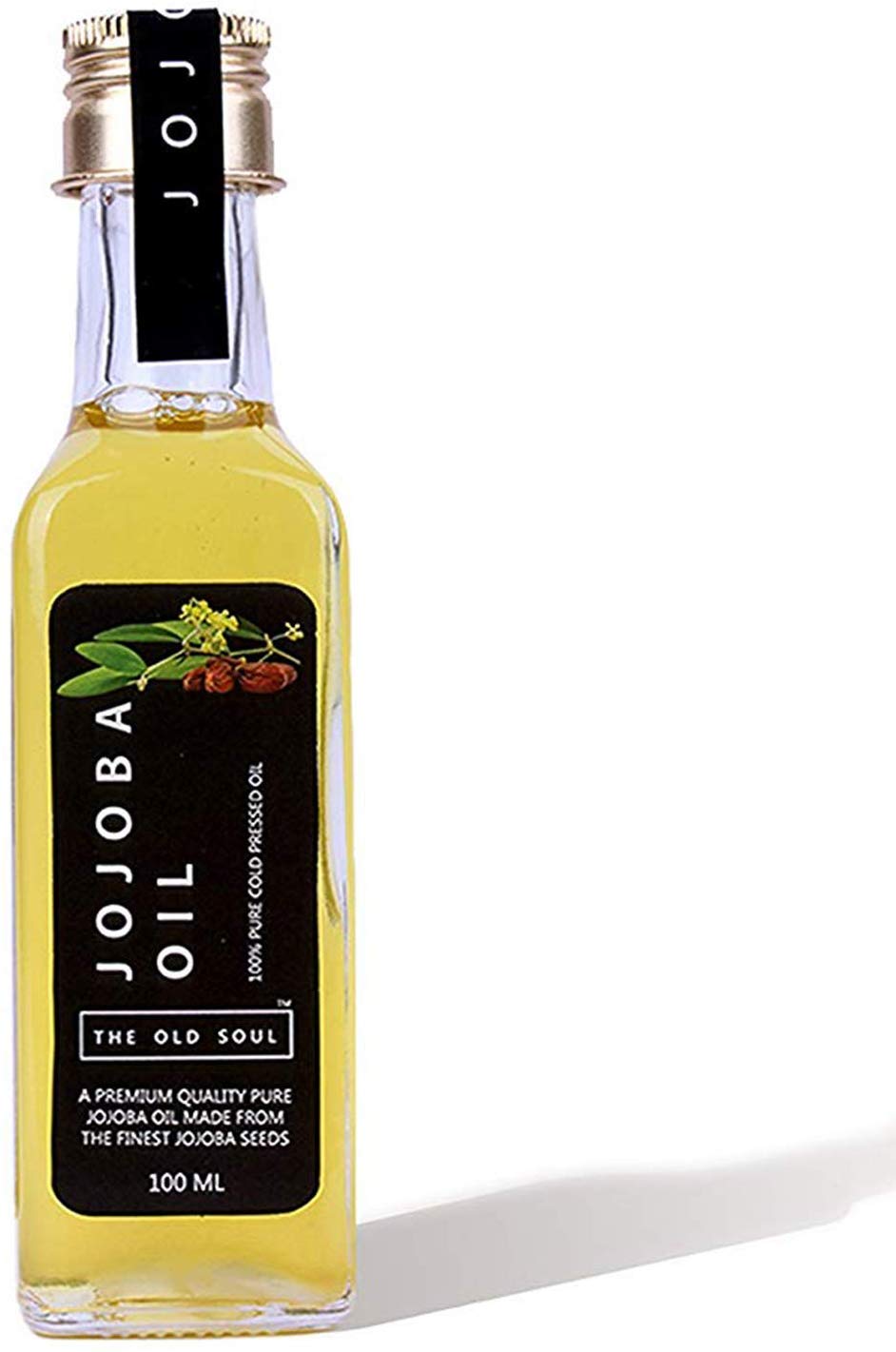 100% Pure Cold Pressed Jojoba Oil - 100ml | Natural Skin & Hair Moisturizer for Face, Body & Scalp | Vegan, Non-GMO, Chemical-Free | Perfect for DIY Beauty, Massage & Aromatherapy