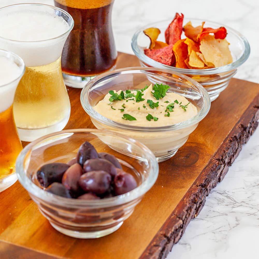 Restaurantware 60-Pack 5 oz Small Glass Bowls - Lead-Free Clear Glass Prep Dishes for Spices, Condiments & Ingredients - Dishwasher Safe - Perfect for Restaurants, Catering & Home Kitchen Use