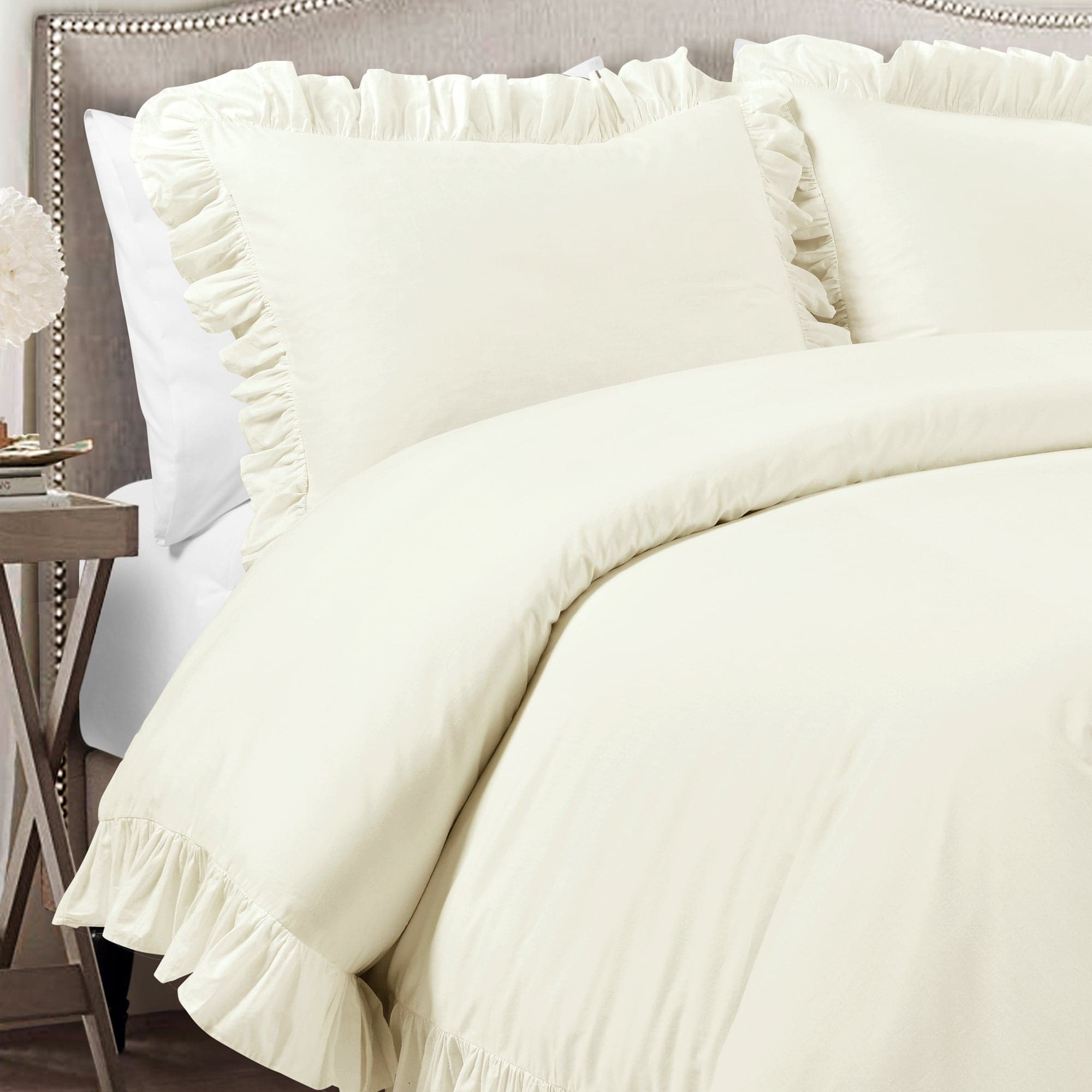 Reyna 100% Cotton Duvet Cover Set - Queen Size, Soft Breathable Bedding Set with Zipper Closure - Perfect for Home, Hotel, and Guest Room Decor