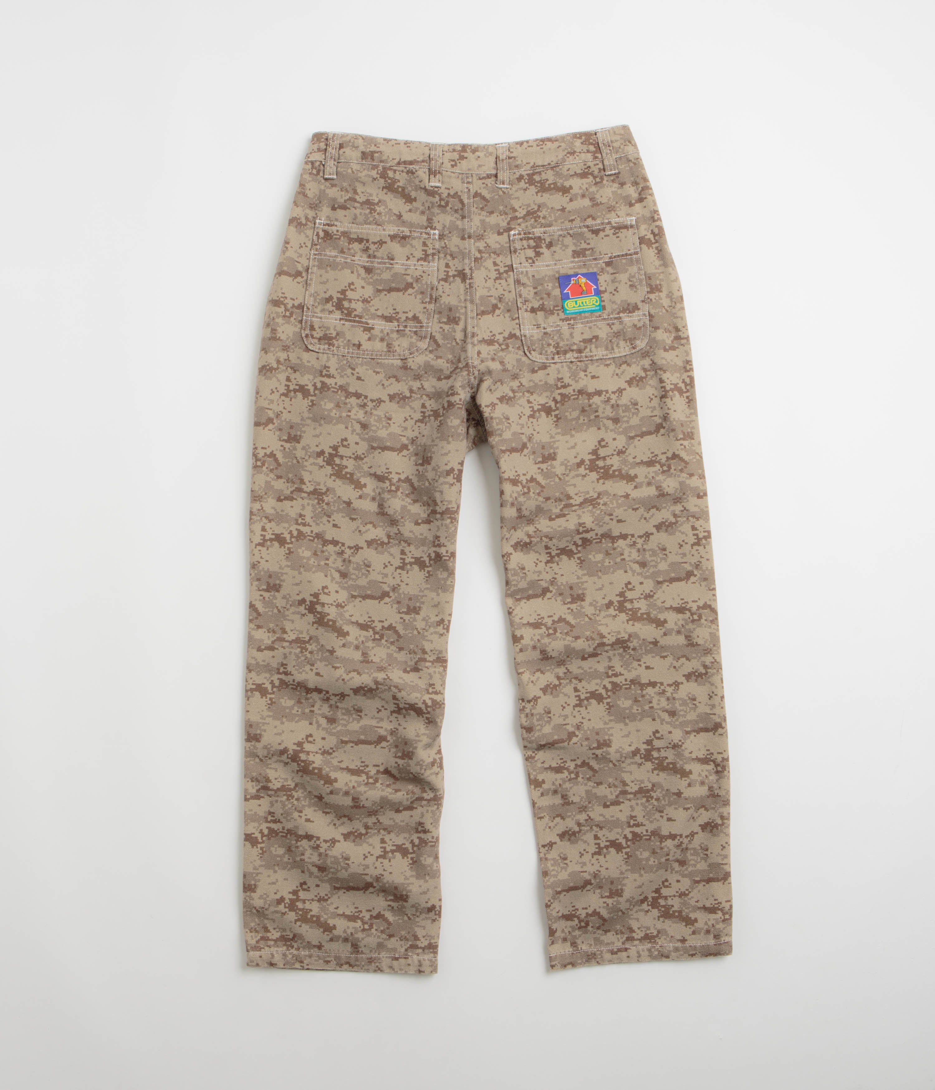 Butter Goods Work Pants - Durable Digital Camo Cargo Pants for Men | Heavy Duty Workwear for Construction, Hiking & Outdoor Activities