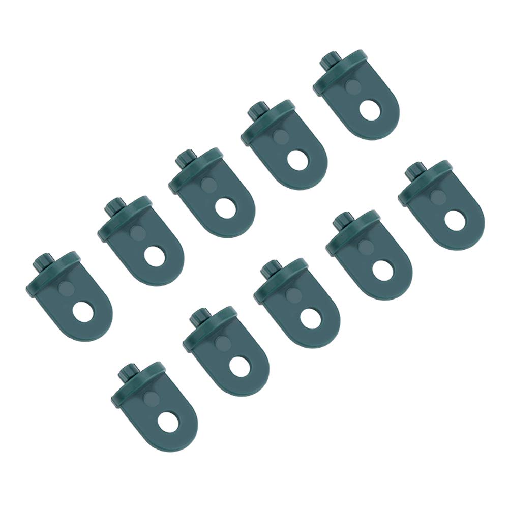 Tyenaza Plastic Greenhouse Hooks - Heavy Duty Plant Hanger Clips Set for Flowers, Vines & Pots | Durable Greenhouse Accessories & Hanging Tools (Green) | Perfect for Indoor/Outdoor Gardens, Greenhouses & Vertical Planting