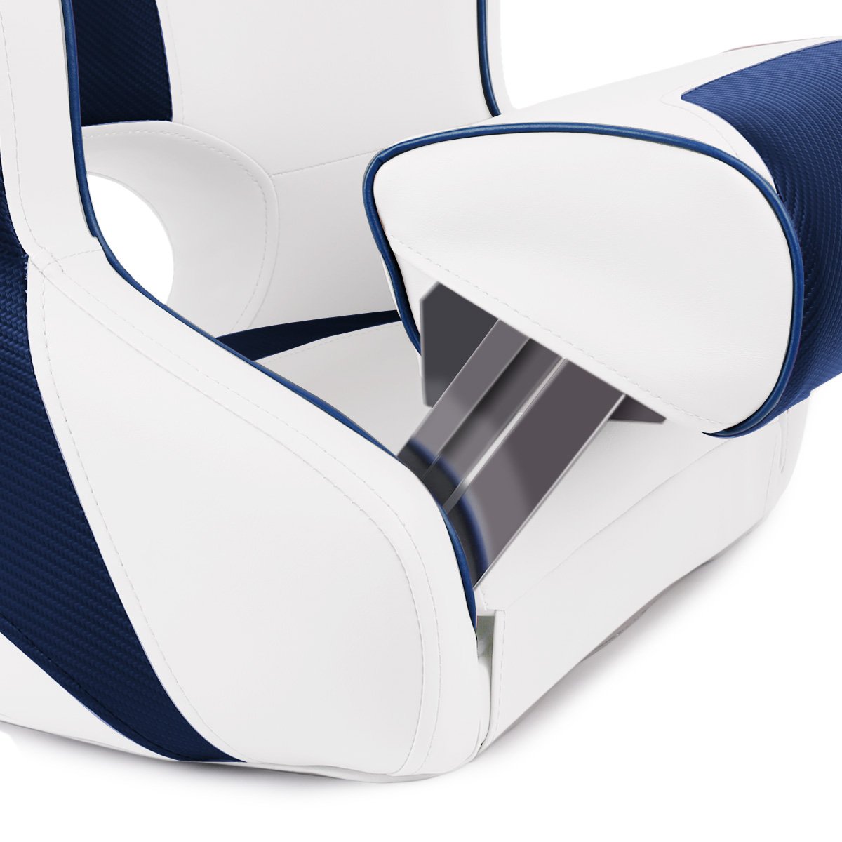 Premium Two-Tone Boat Seat - Flip-Up Captain's Bucket for Sports Boating