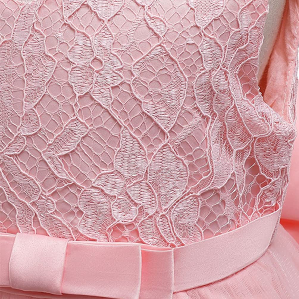 Christening Lace Flower Baby Girl Dress - Princess Formal Prom Tutu Ball Gown for Baptism, First Communion & Special Occasions