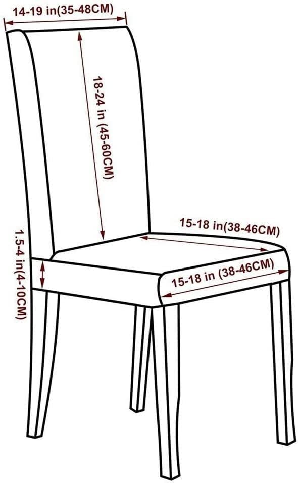 Stretch Dining Chair Covers Set of 6 - Washable Polyester Slipcovers for Kitchen, Hotel & Wedding Chairs - High Back Seat Protectors (Gray) - Perfect for Home Decor, Restaurant Use & Special Events