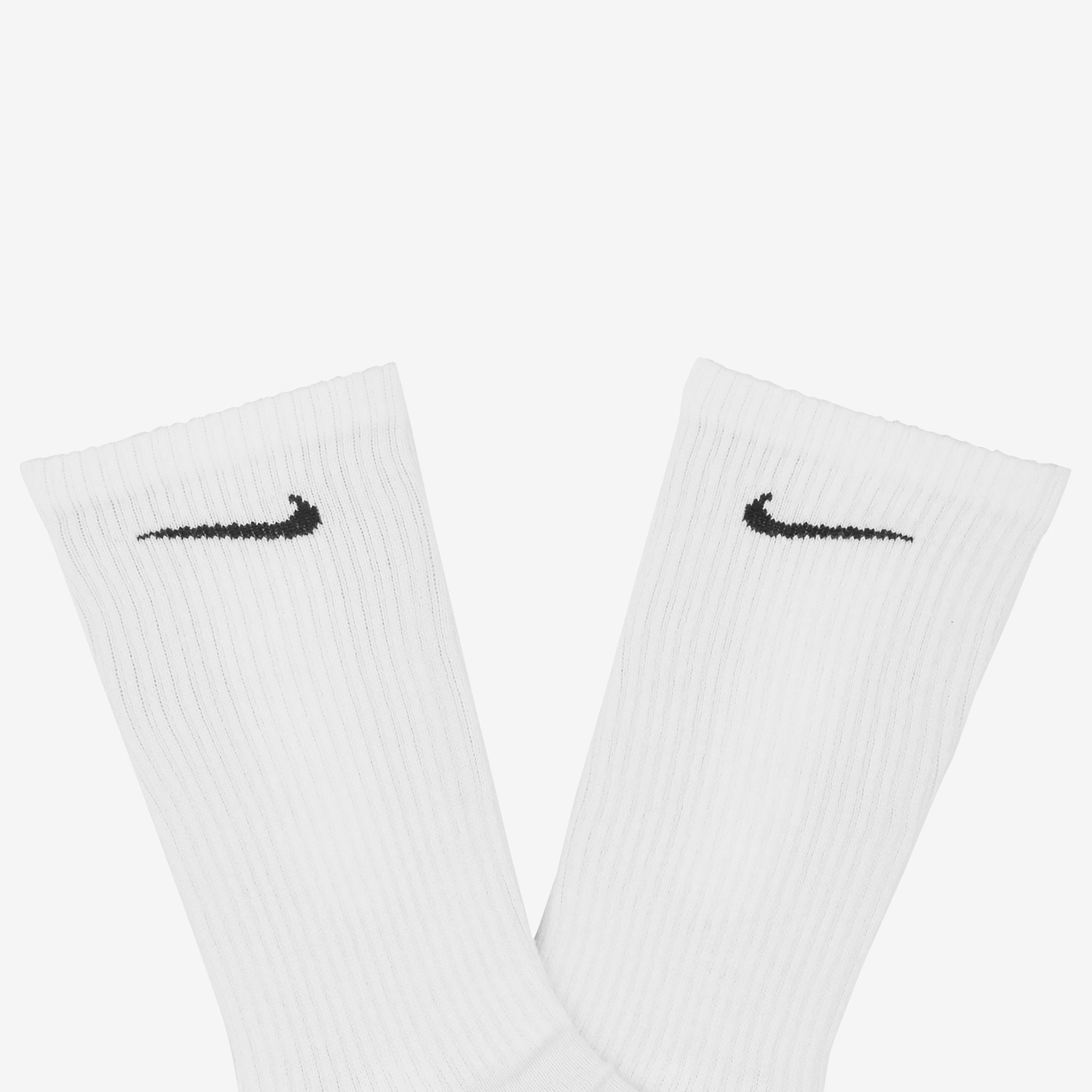 Everyday Plus Cushioned Training Crew Socks - White & Black | Comfortable Athletic Socks for Running, Gym & Workout