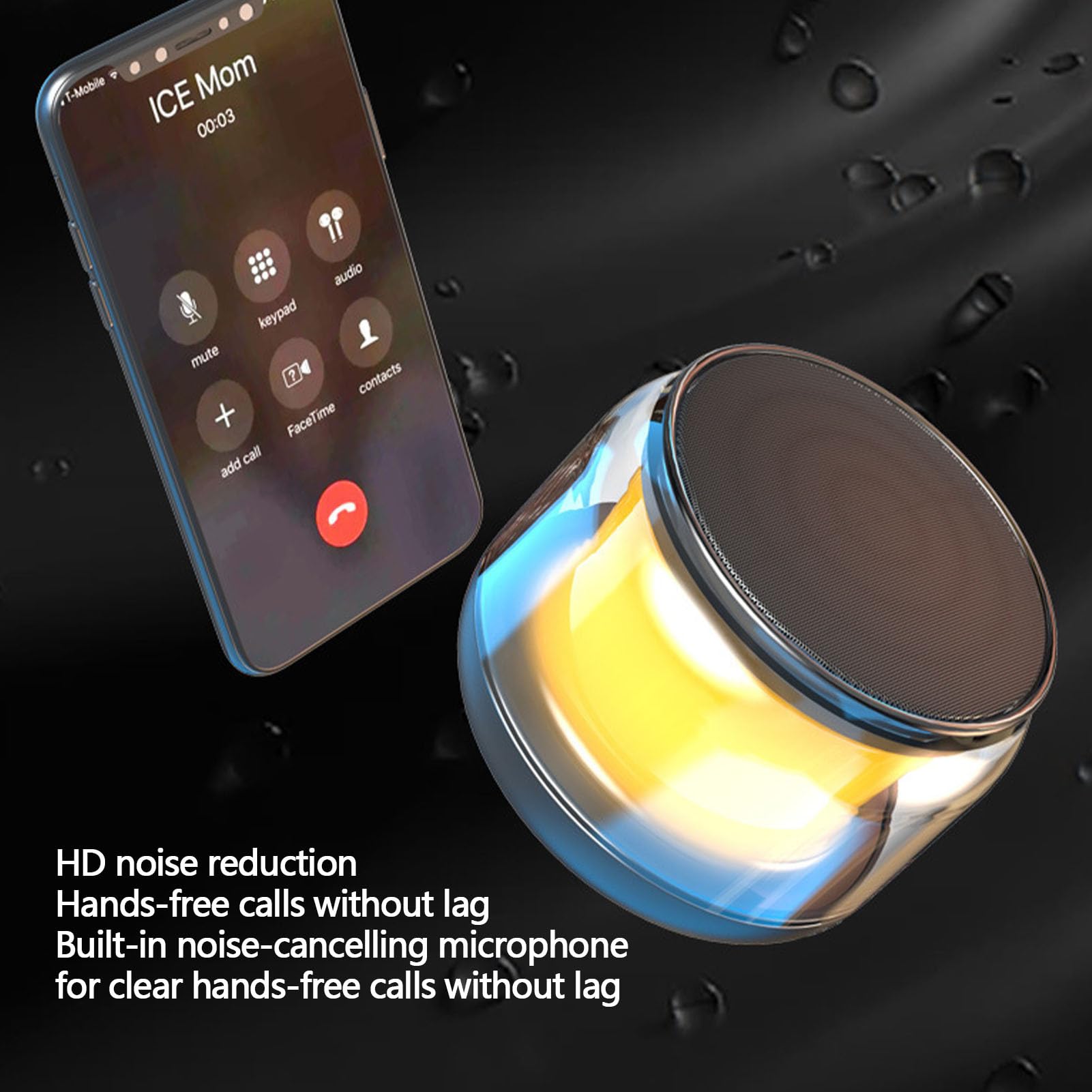 Demaxiyad Wireless Bluetooth Speaker with LED Lights - Portable Waterproof Outdoor Speaker for Sports, Travel, Camping, Beach, Home & Party | Perfect for Backyard BBQs, Pool Parties & Nighttime Adventures