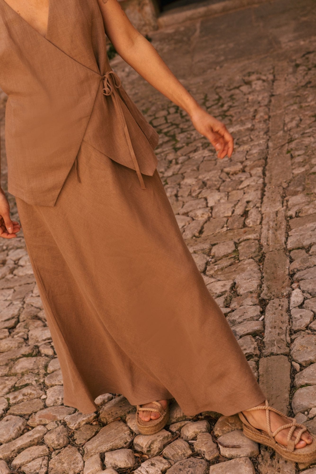 Ciara Women's Linen Slip Skirt - Breathable Summer Midi Skirt in Multiple Colors | Perfect for Beach, Vacation & Casual Outfits