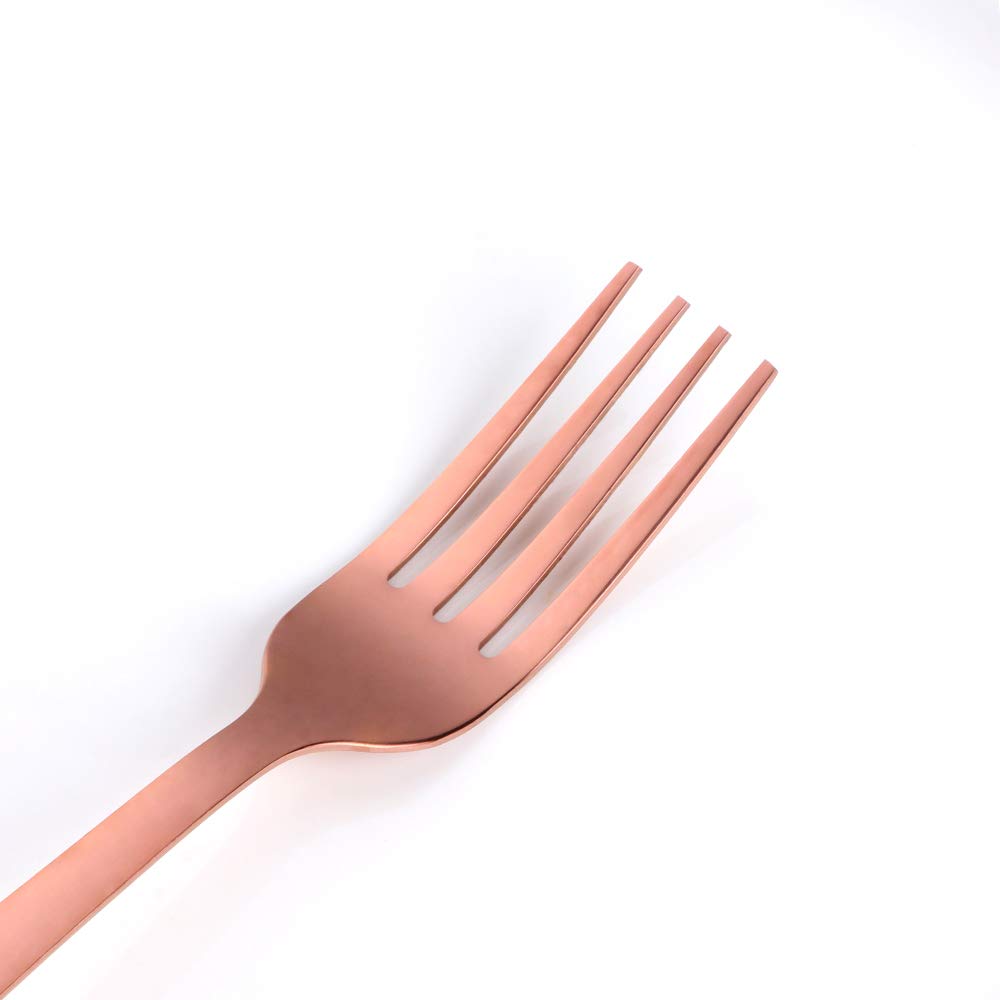 Premium 12-Piece Stainless Steel Dinner Forks Set - Elegant Rose Gold Flatware for Family Dining, Restaurants, Weddings & Parties | Durable & Stylish Cutlery for Everyday Use & Special Occasions