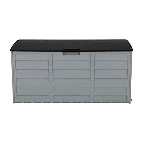 75 Gallon (260L) Outdoor Garden Plastic Storage Deck Box - Waterproof Lockable Seat Chest for Tools, Cushions & Toys - Perfect for Patio, Backyard & Poolside Storage