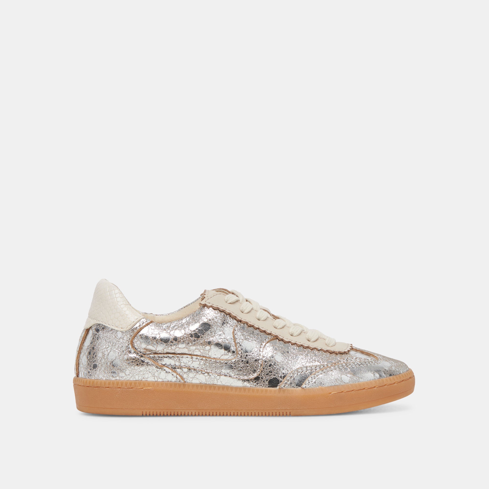 Distressed Silver Leather Notice Sneakers - Trendy High-Top Streetwear Shoes for Men & Women | Perfect for Casual Outfits, Urban Fashion & Everyday Wear