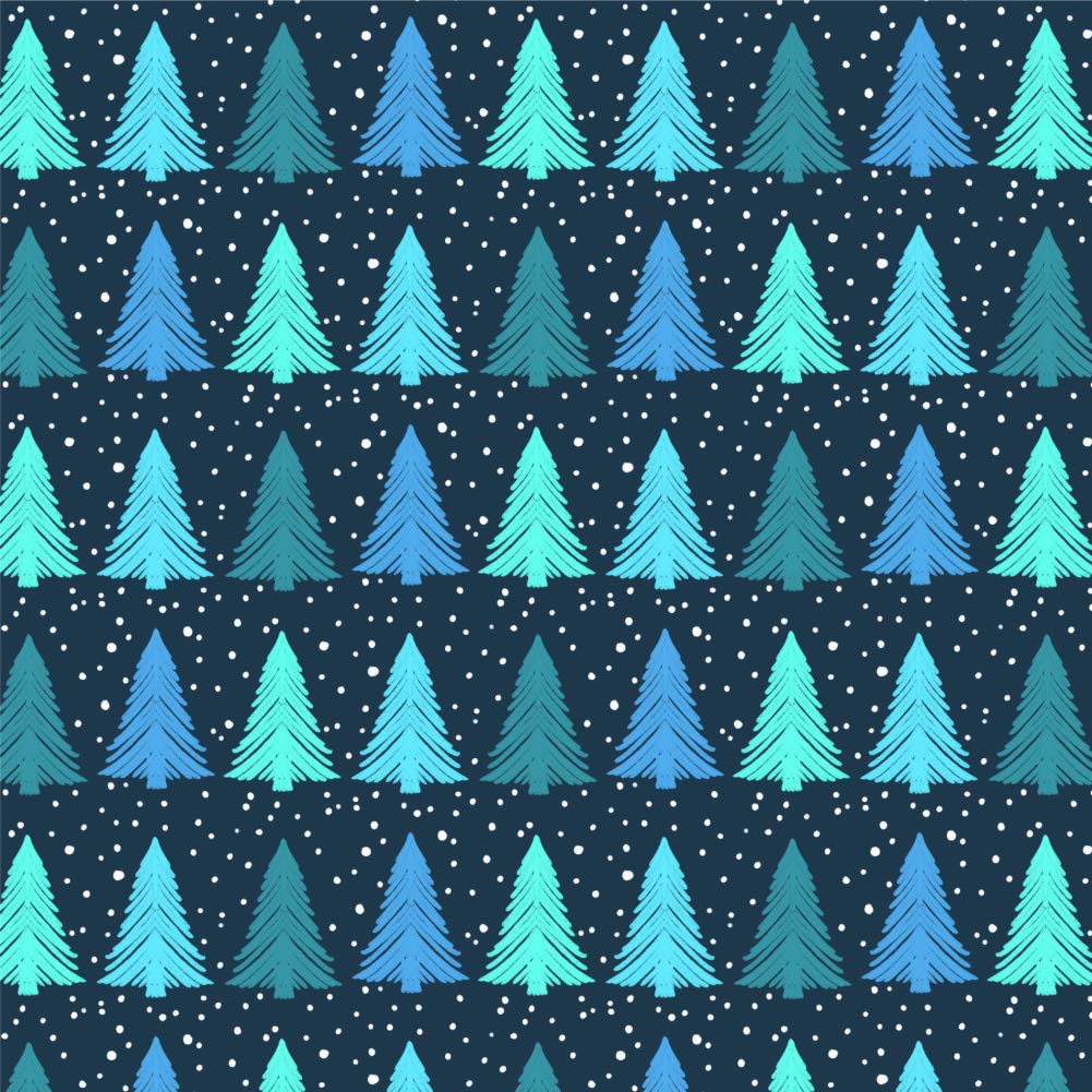 Christmas Snowy Trees Gift Wrap Paper Rolls - Festive Holiday Wrapping for Presents, Gifts & Decorations - Perfect for Christmas Presents, Party Favors & Home Decor