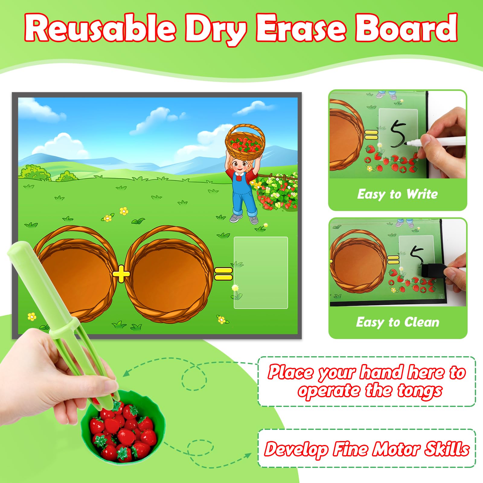 Educational Math Board Games for Kids with Dice Poppers | Fun Addition & Subtraction Learning Games | Counting Toys & Math Manipulatives for Kindergarten & Homeschool | Develop Fine Motor Skills | Perfect for Classroom Activities & Family Game Nights
