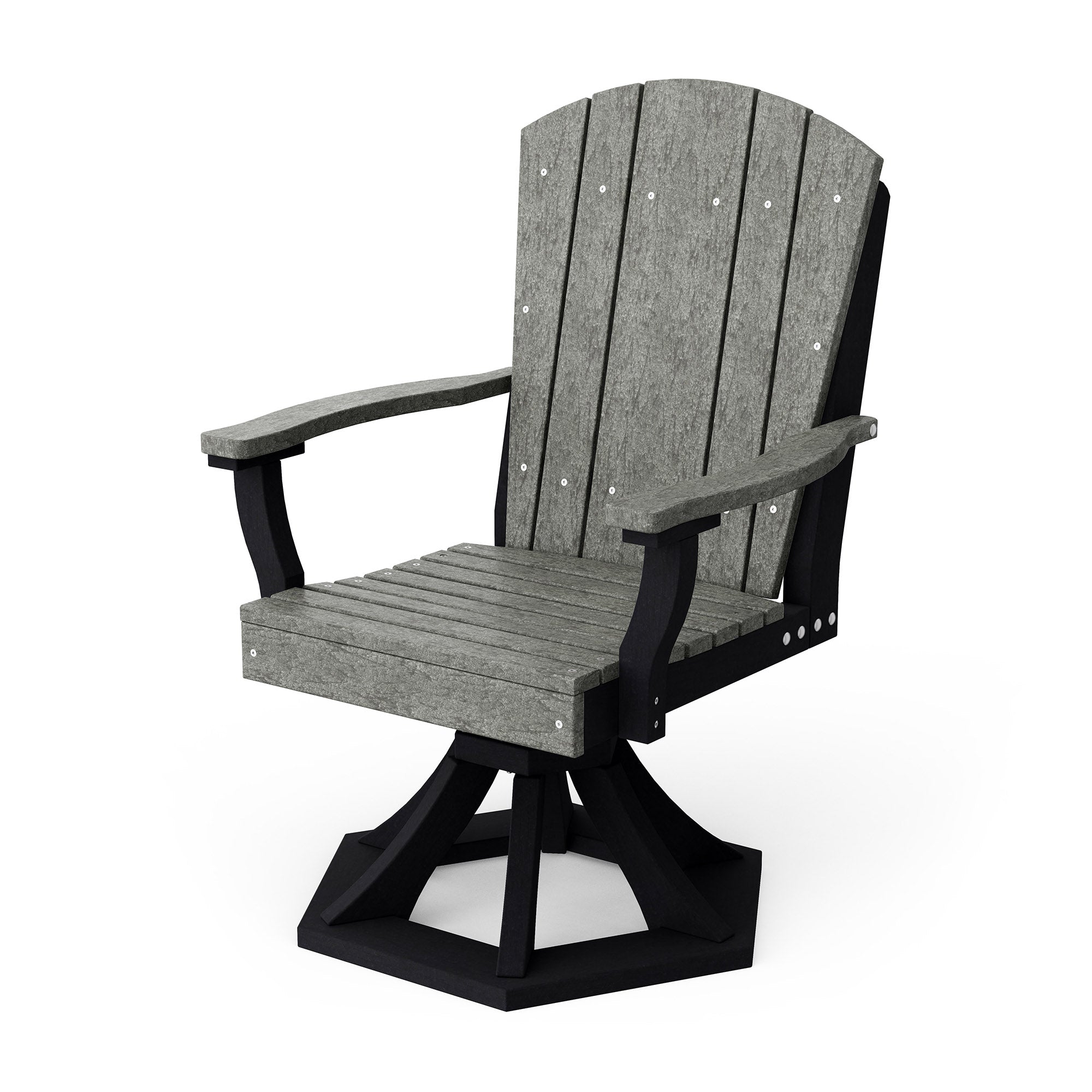 Heritage Swivel Dining Arm Chair - Solid Wood Upholstered Side Chair for Kitchen, Dining Room & Office - Comfortable & Stylish Seating Solution