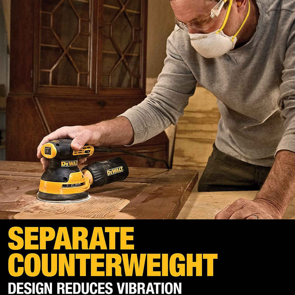 DEWALT DWE6423 5-Inch Variable Speed Random Orbit Sander - Certified Refurbished with Warranty | Perfect for Woodworking, Sanding & Finishing Projects