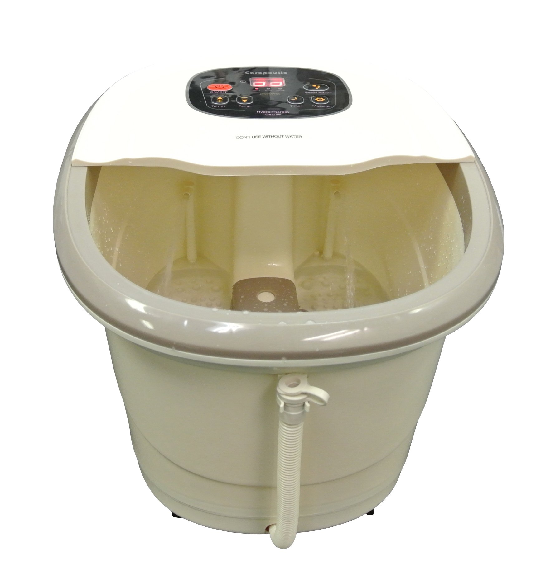 Carepeutic Electric Foot and Leg Massager with Hydro Therapy - 17 lbs, Milk White - Perfect for Relaxation, Pain Relief, and Spa Treatments at Home