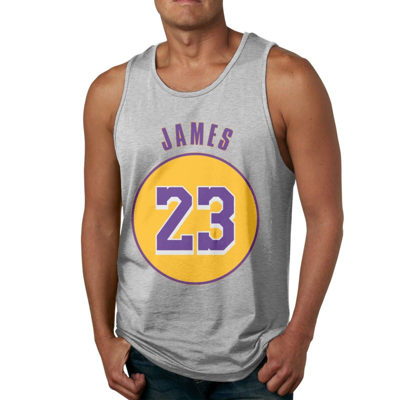 James Basketball 23 Men's Athletic Tank Top - Breathable Summer Workout Shirt for Gym, Running & Bodybuilding - Lightweight Performance Vest for Sports & Fitness Training