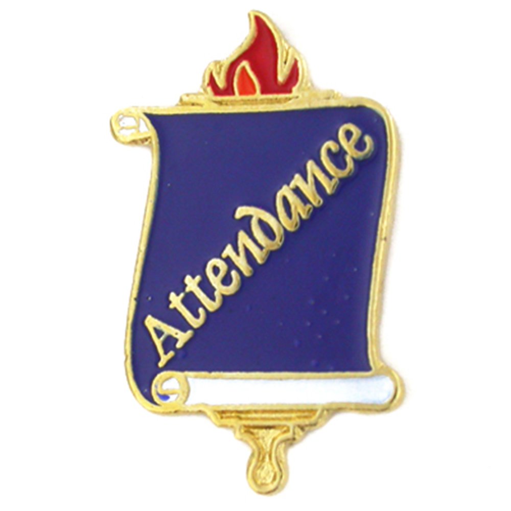 PinMart Student & Teacher Attendance Enamel Lapel Pin - Perfect for School Events, Graduations & Teacher Appreciation Gifts