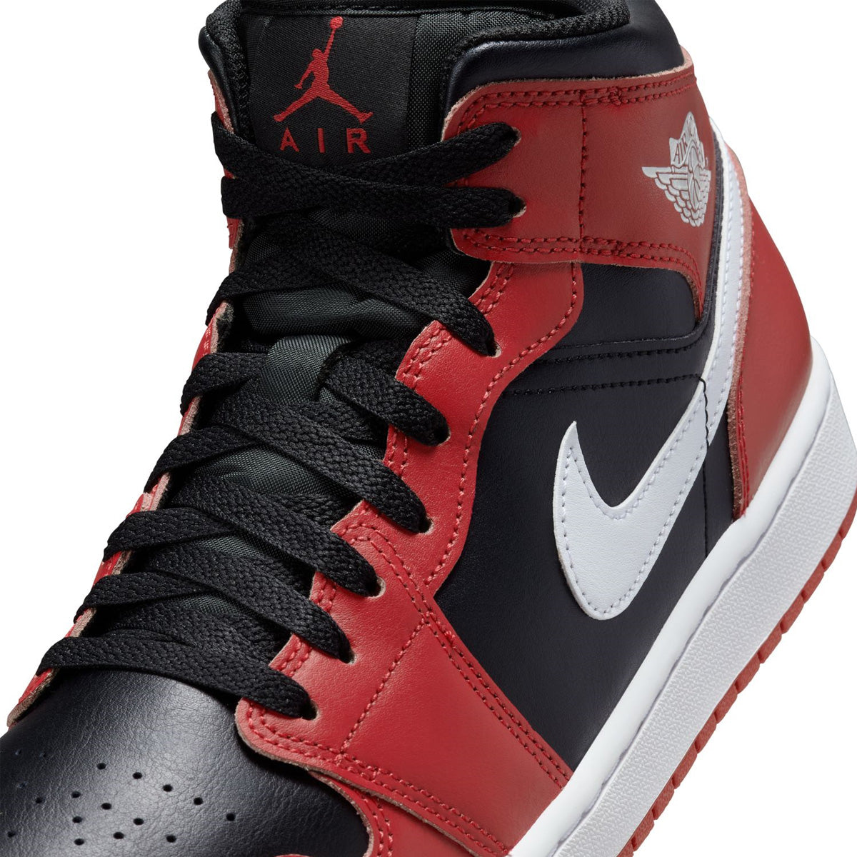 Air Jordan 1 Mid 'Gym Red Black Toe' Men's Basketball Shoes - Stylish Sneakers for Casual Wear, Street Fashion & Sports Performance