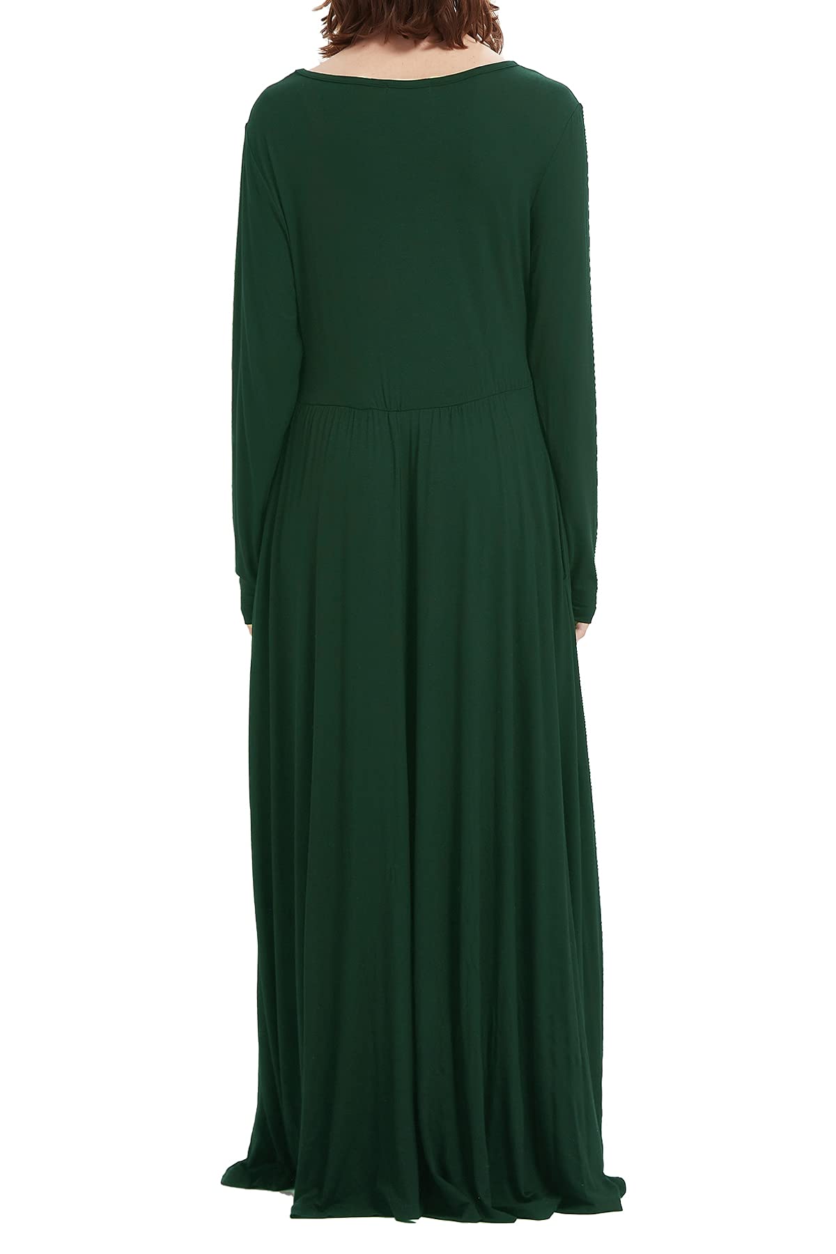 Smallshow Women's Long Sleeve Maxi Nursing Dress - Comfortable Maternity Breastfeeding Clothes for Pregnancy & Nursing - Perfect for Hospital, Outings & Nursing at Home
