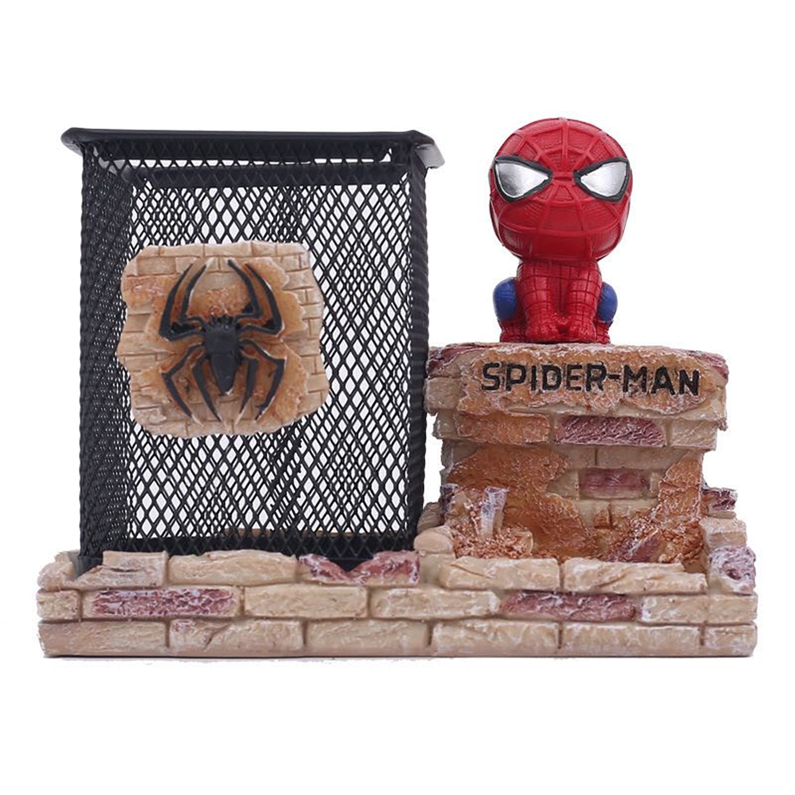 Spider-Man Pencil Holder & Desk Organizer - Multifunctional Office Pen Container for Boys, Girls & Spider-Man Fans - Creative Desk Decor & Stationery Storage Box - Perfect Gift for Home, Office & School Use