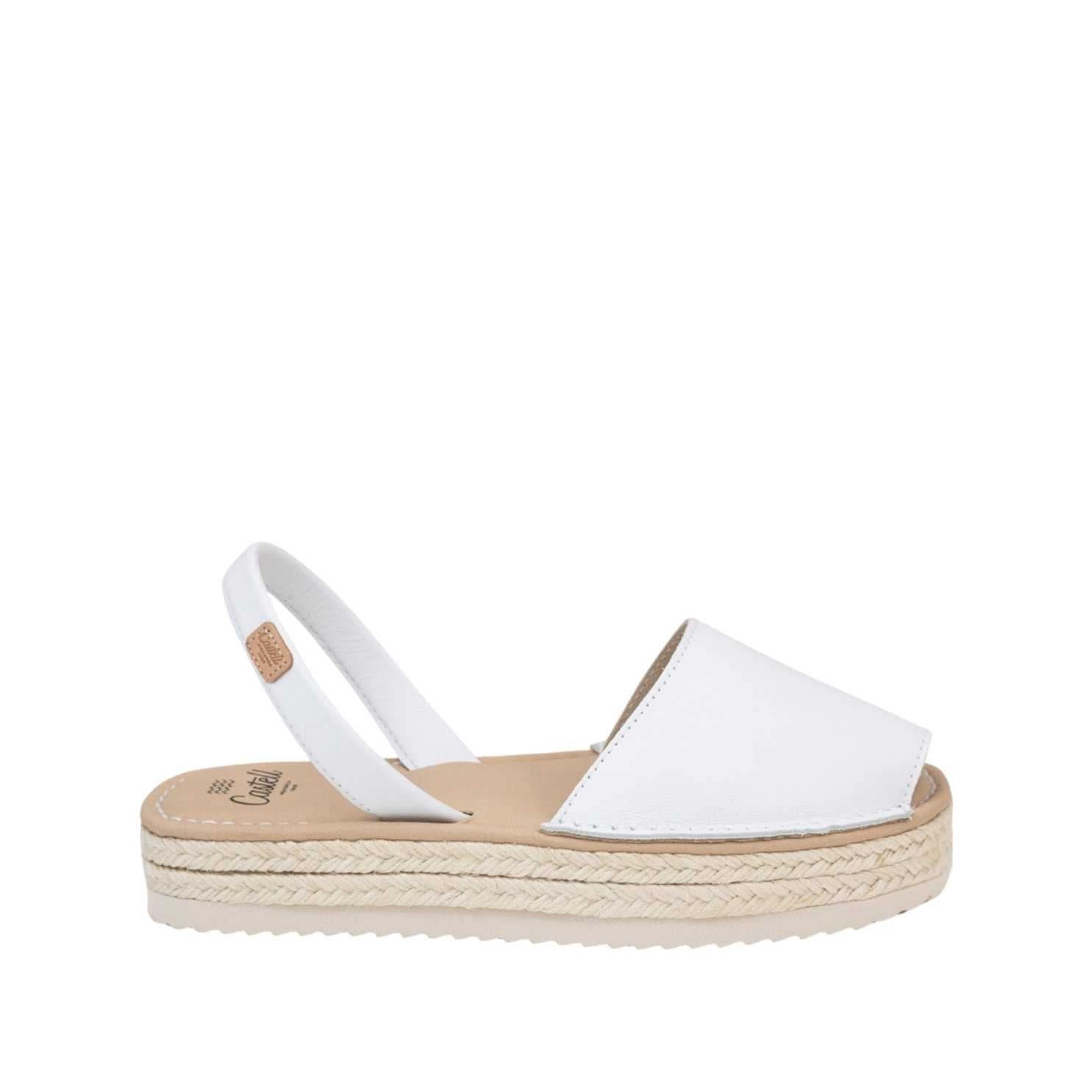 Stylish Platform Leather Menorcan Espadrilles for Women - Double Yute 2283 2 Ciervo | Comfortable Summer Sandals for Beach, Vacation & Casual Outings