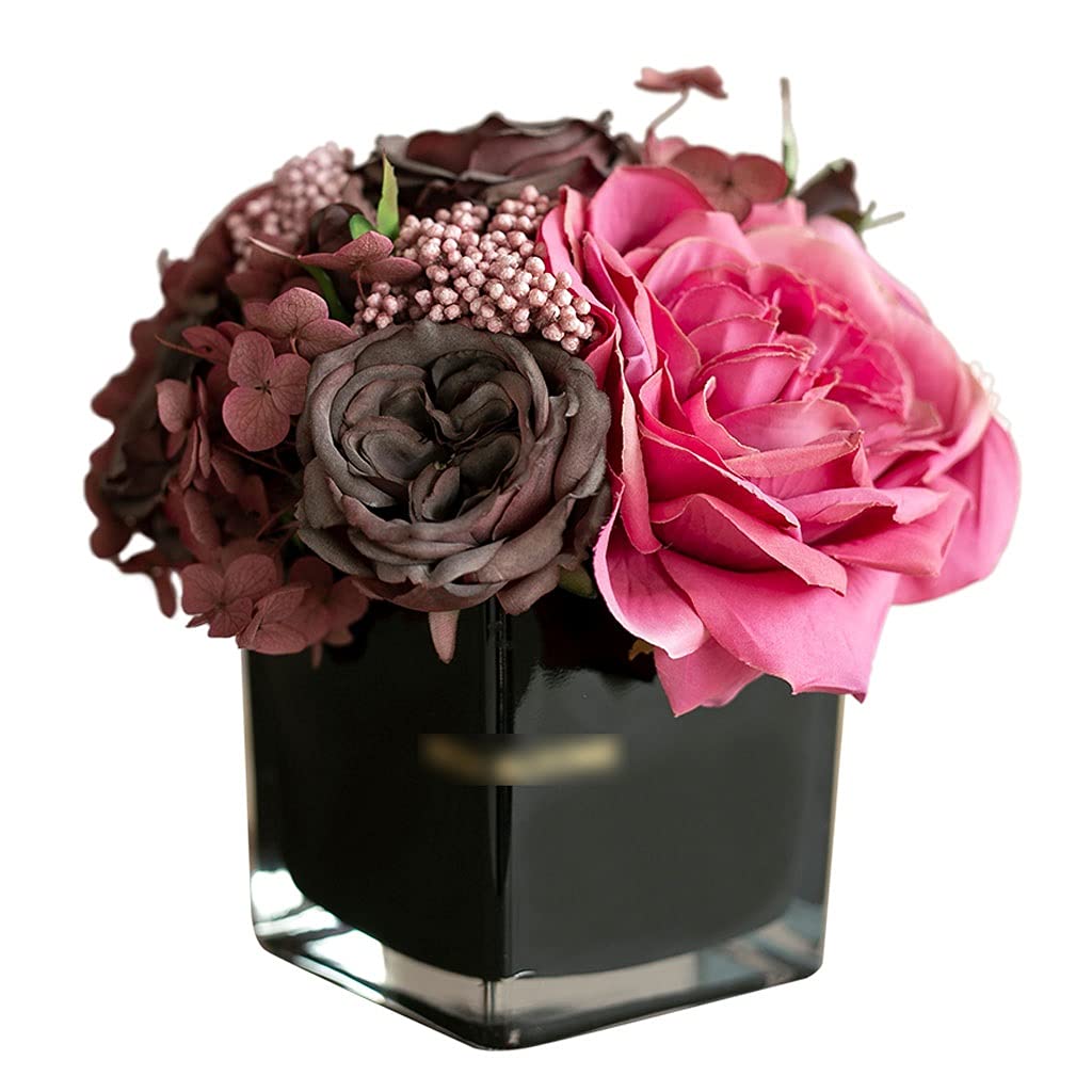 Realistic Artificial Rose Flowers in Pot - Home & Office Decor for Bedroom, Living Room, Bathroom, Hotel, Party & Festival | HONGFEISHANGMAO