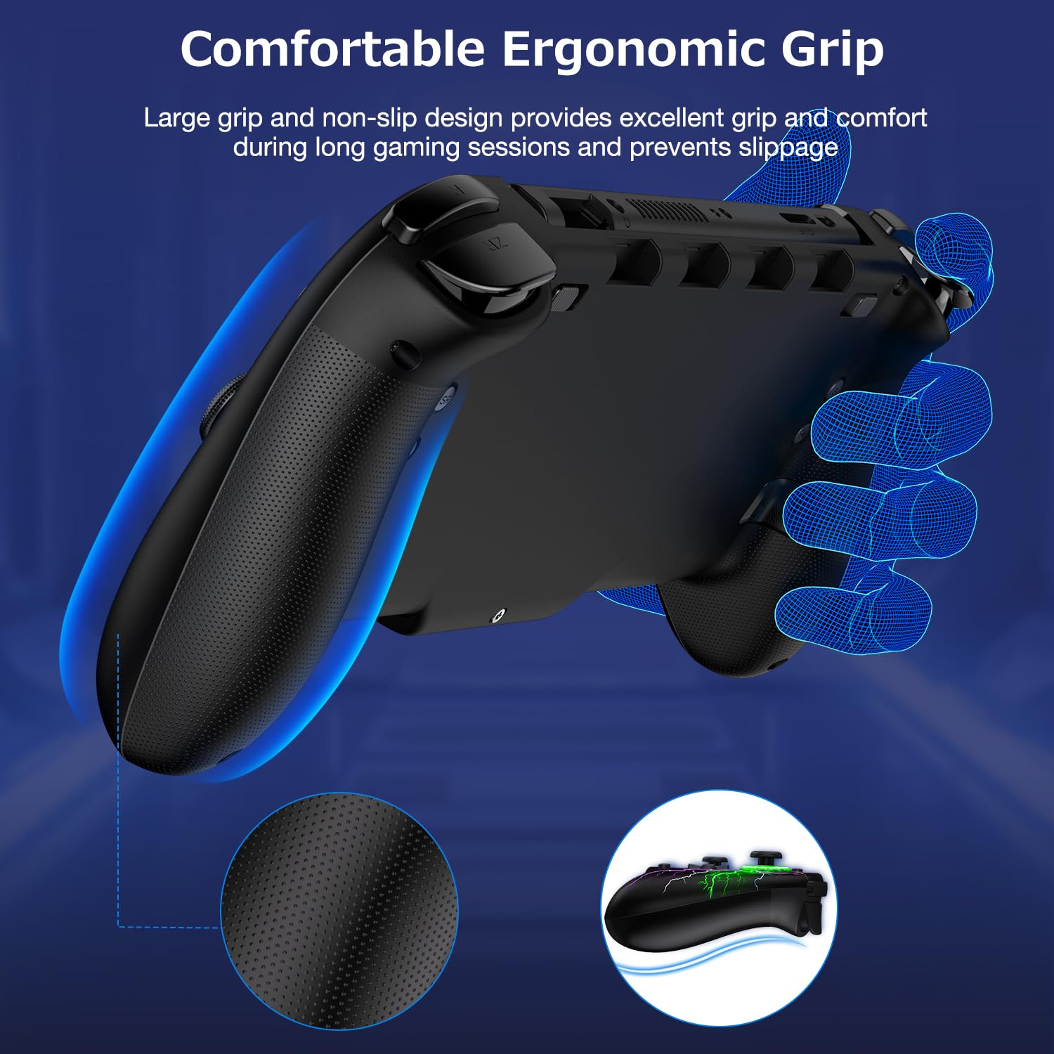 Wireless Pro Controller for Nintendo Switch & Switch OLED - Ergonomic Full-Size Gamepad with One-Piece Joypad Design | Perfect for Handheld Mode Gaming, Multiplayer Sessions & Long Play Comfort