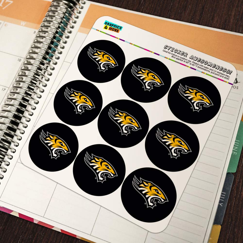 Towson University Tigers Logo 1 Inch Planner Stickers - Clear Scrapbooking Decals for Bullet Journals, DIY Crafts, School Supplies & Gift Wrapping