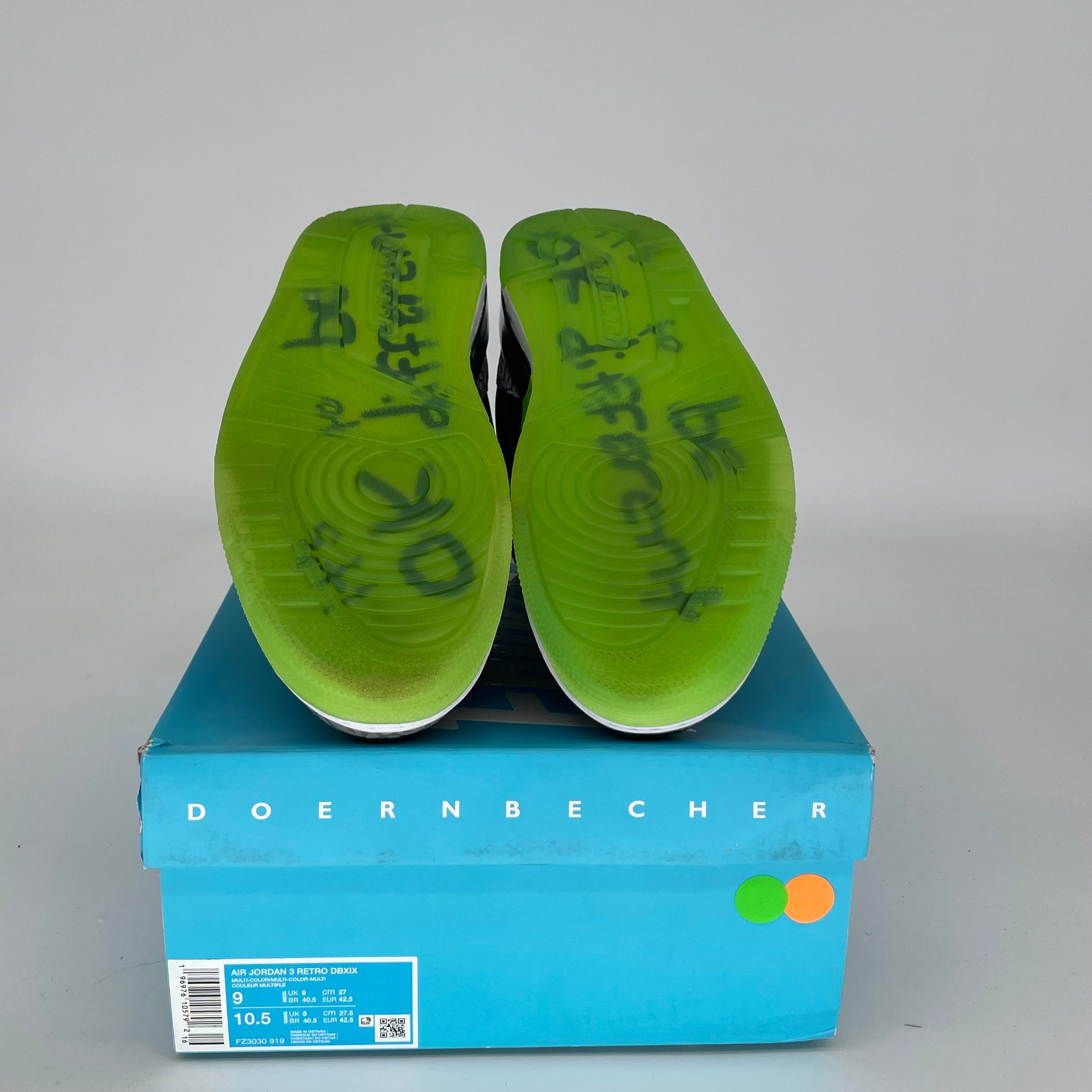 Original Title: AIR JORDAN 3 DOERNBECHER HUGO SIZE 9 FZ3030 919   Optimized Title: **Authentic Air Jordan 3 Doernbecher Hugo - Size 9 Men's Basketball Shoes (Style: FZ3030-919) - Limited Edition Sneakers for Collectors & Streetwear Fashion**    Usage Scenarios: **Perfect for Sneaker Collectors, Basketball Games, and Urban Street Style**