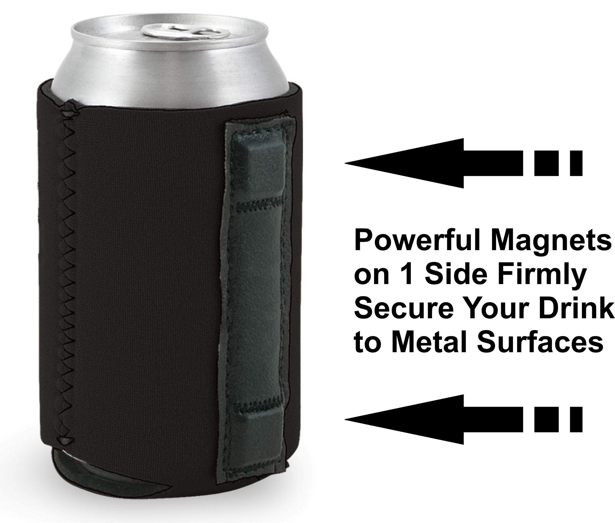 Black Magnetic Can Cooler for Beer - Keep Your Drink Cold & Fresh | Perfect for Parties, BBQs, and Outdoor Events