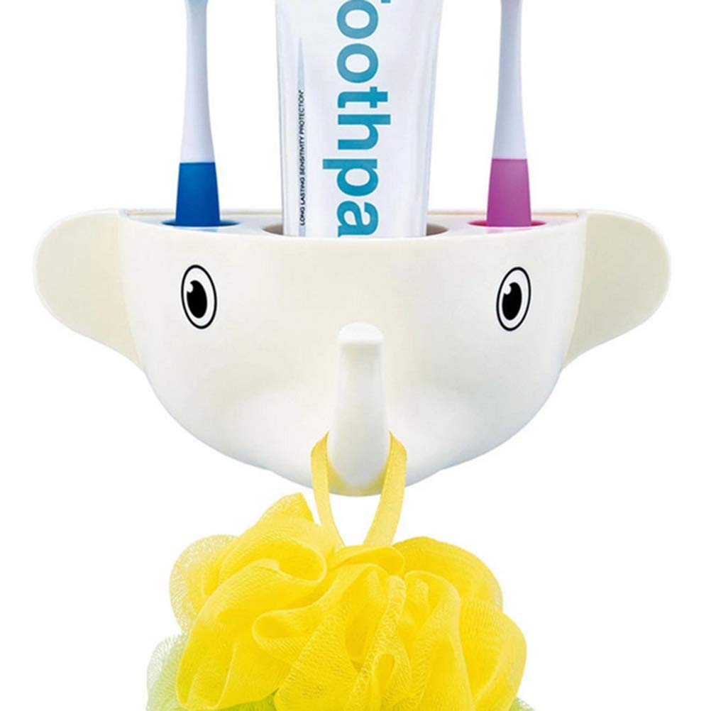 Cabilock Pig Toilet Bathroom Accessories - Funny Toothbrush Holder with Suction Cup for Family, White Toothpaste & Toothbrush Storage Rack - Perfect for Bathroom Organization and Kids' Dental Hygiene