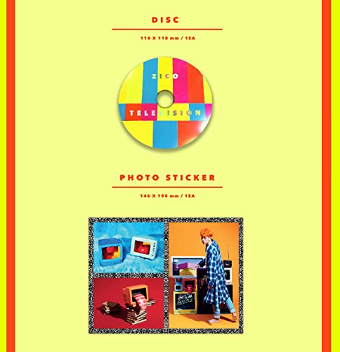 Zico - Television (2nd Mini Album) CD + Booklet + Photocard + Photo Sticker + Paper Toy + Folded Poster | Kpop Merchandise | Perfect for K-POP Fans Collection & Room Decor
