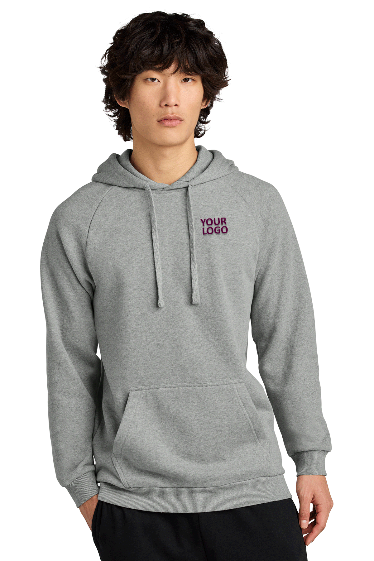 Custom District Cloud Fleece Hoodie - Heathered Steel Color - Cozy & Warm Pullover for Men & Women - Perfect for Casual Wear, Outdoor Activities & Layering