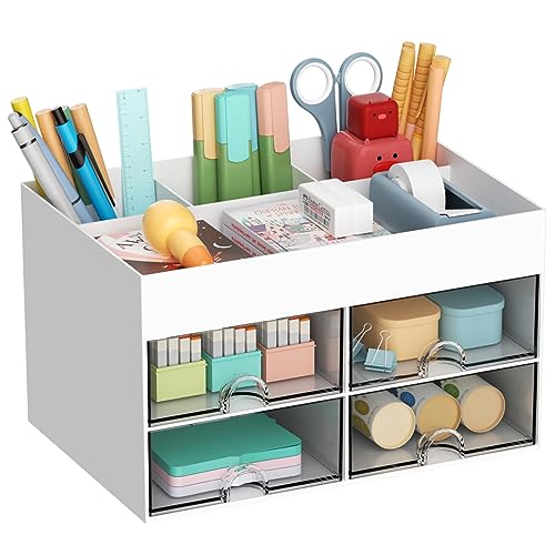 Pen Holder 4 Drawer-White