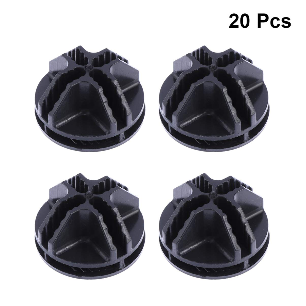 20Pcs Black Plastic Storage Cube Connectors - Wire Cube Connectors for Modular Closet Organizer & Wire Grid Shelving - Perfect for Home, Office, and Garage Storage Solutions